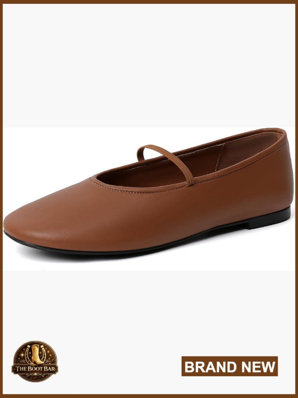 Women's Square Toe Slip On Ballet Flats with Adjustable Strap Mary Jane Shoes